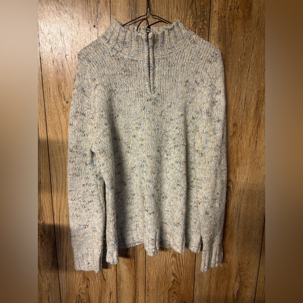 Super Cozy Croft & Barrow Heathered High Neck Quarter Zip-Up Men’s Knit Sweater